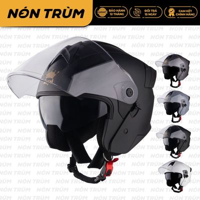 Mũ Bảo Hiểm 3/4 Royal M286K 2 Kính, Size L XL, Nam Nữ Đi Xe Máy, Đi Phượt, Bảo Hành 12 Tháng Tại NT