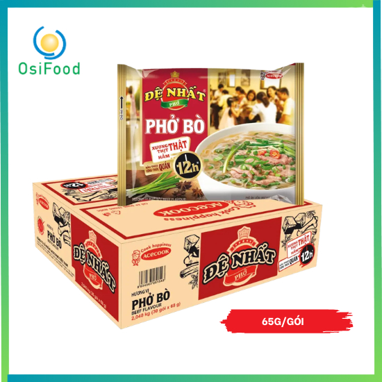 [30 Gói] Thùng Phở Đệ Nhất Hương Vị Phở Bò Acecook 68g