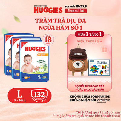 Combo 3 Tã quần Huggies Skincare Jumbo M42/L38/XL32/XXL28/XXXL22+6