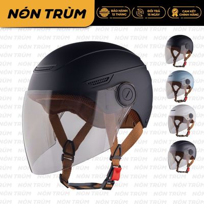 Mũ bảo hiểm nửa đầu Royal M189K có kính dành cho nam nữ đi xe máy, bảo hành 12 tháng tại Nón Trùm