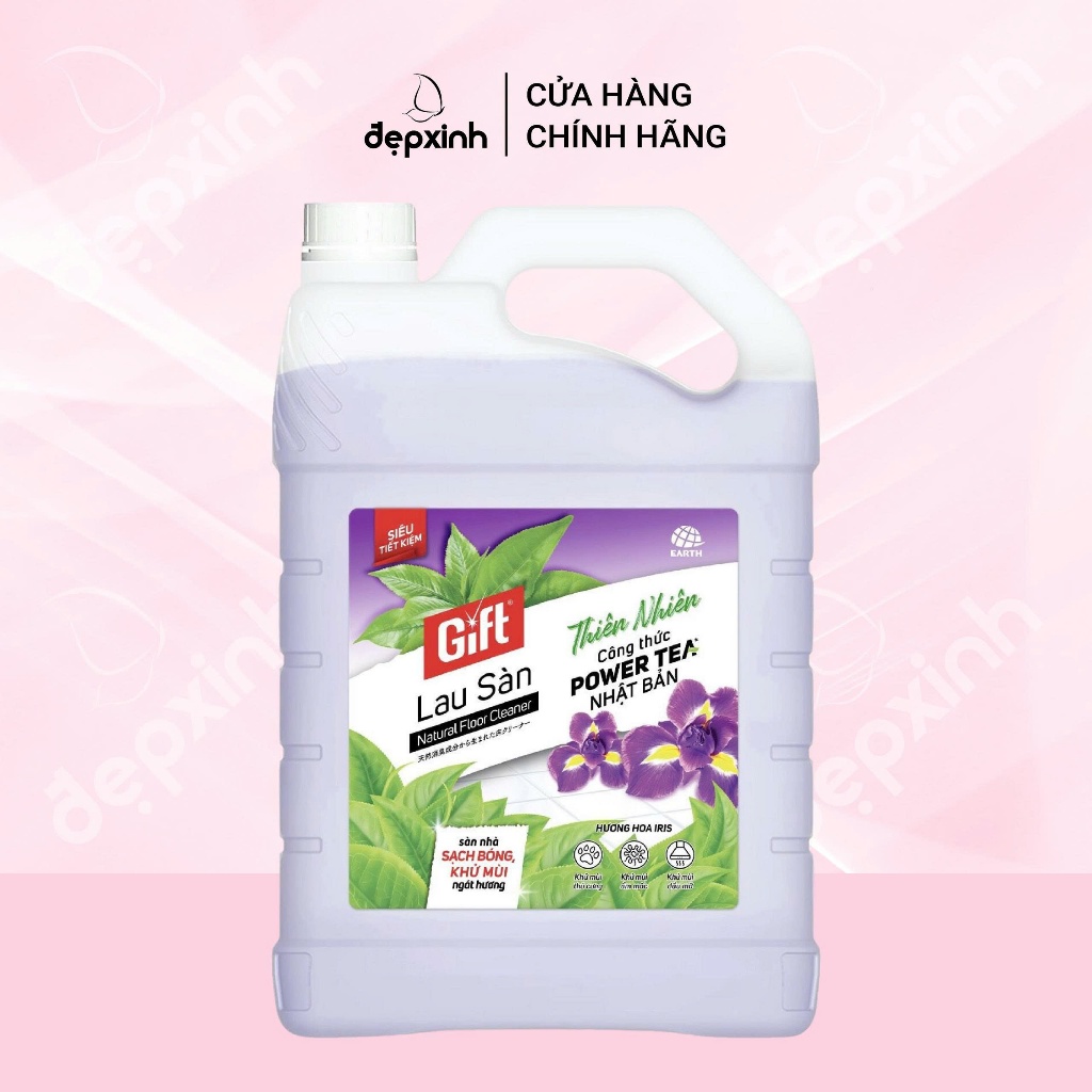Nước lau sàn Gift hương hoa IRIS 3.8kg