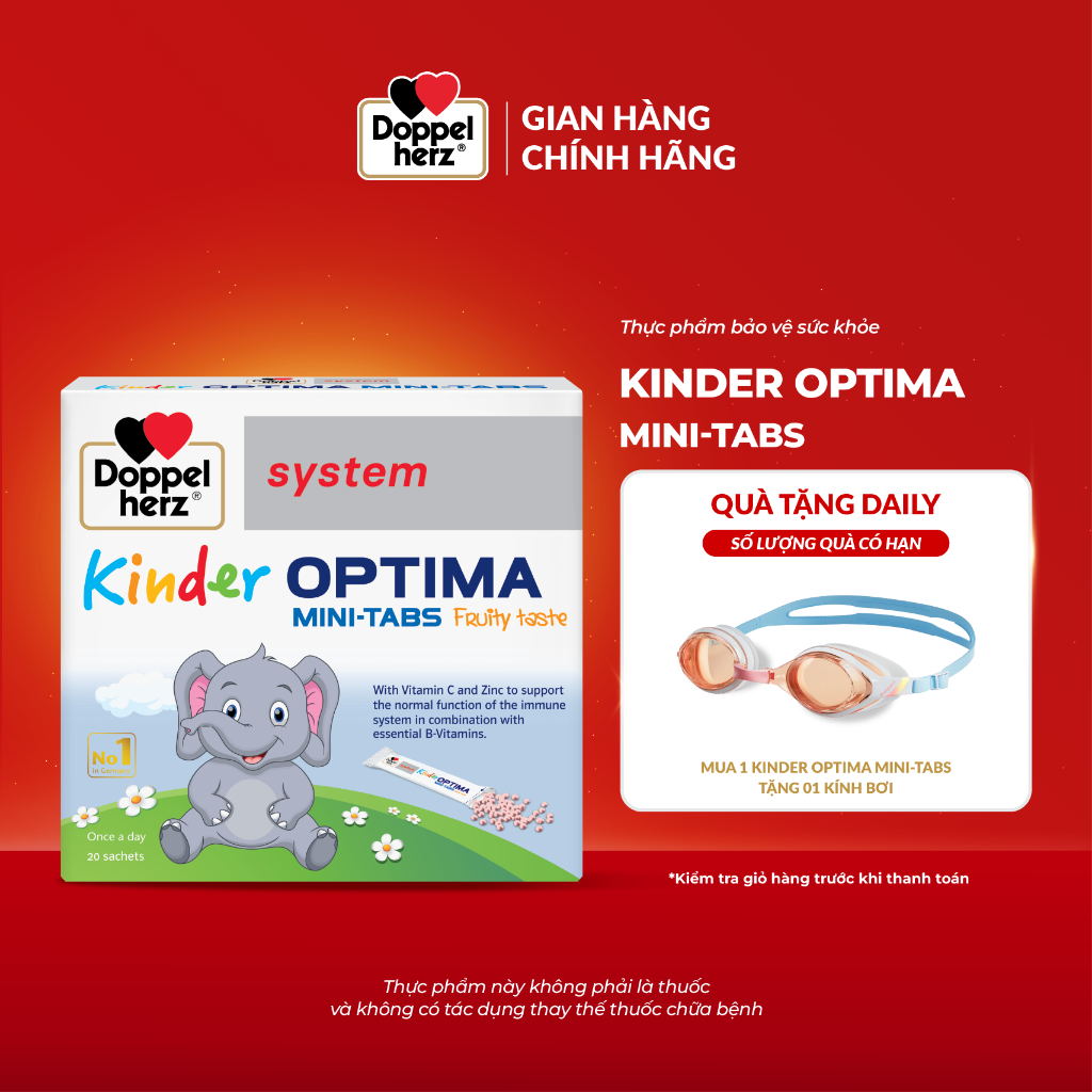 [BS] Thực phẩm bảo vệ sức khỏe Doppelherz Kinder Optima Mini-Tabs