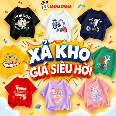 XẢ KHO Áo thun cho bé trai, áo phông cho bé gái chất liệu cotton mềm mịn in hình cute cho bé.