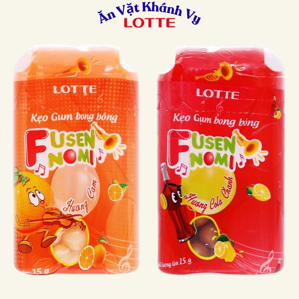 Kẹo Gum Bong Bóng Lotte Fusen Nomi Hũ 13,8g - HÀNG CHÍNH HÃNG