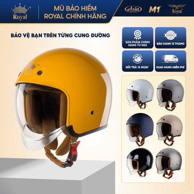 Mũ bảo hiểm 3/4 Royal M139 có kính âm chính hãng Nhà Sản Xuất - An toàn, Bền, Chắc chắn