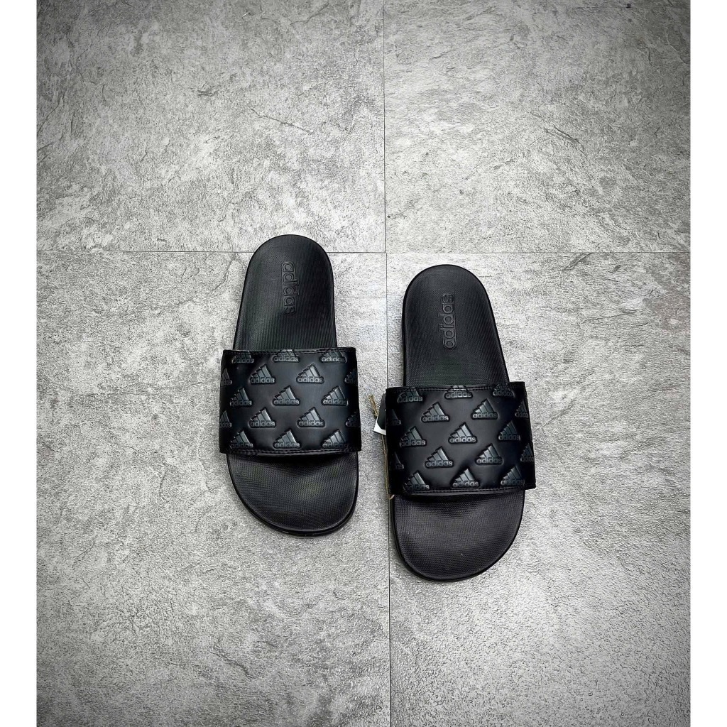 [Chính Hãng] Dép Adidas Adilette Comfort - Cloudfoam Logo Đen Nổi - Code: GV9736