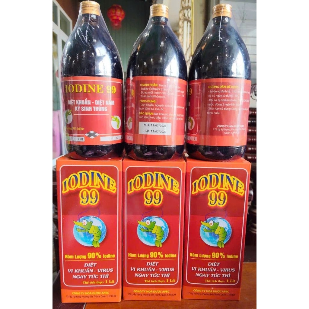IODINE 9000 - 9999 diêt khuẩn, virus, nấm, ký sinh trùng tôm cá