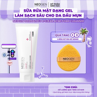 Sữa Rửa Mặt Dạng Gel Làm Sạch Sâu Cho Da Dầu Mụn Neogen Dermalogy A-clear Acne Foam Cleanser (150ml)