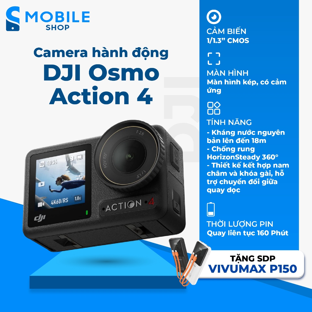Camera hành động DJI Osmo Action 4 Standard Combo Chính Hãng