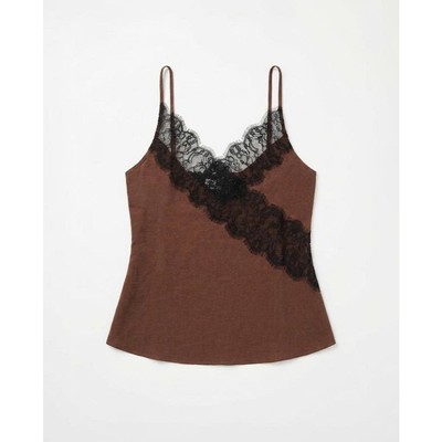 TUBYCATU Áo Hai Dây Nữ Phối Ren Moka Lace Cami Sang Trọng Quyến Rũ