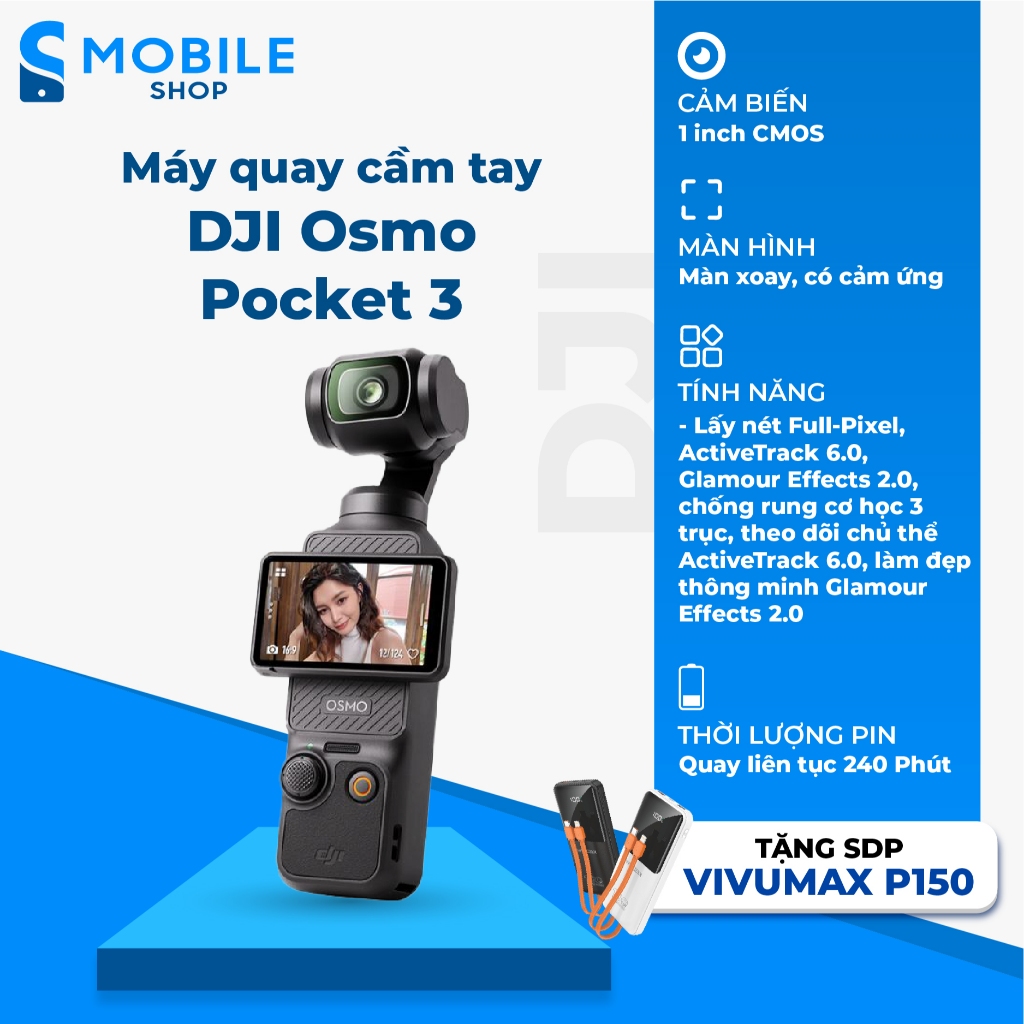 Máy quay cầm tay DJI Osmo Pocket 3 Creator Combo Chính Hãng