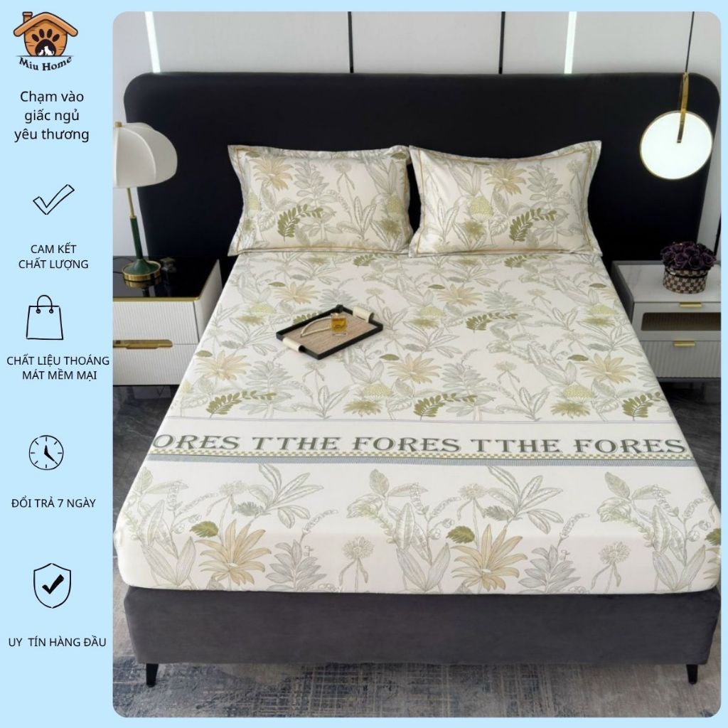 Vỏ gối nằm lụa thái, vỏ gối lụa thái cũng bộ ga giường Miu Home