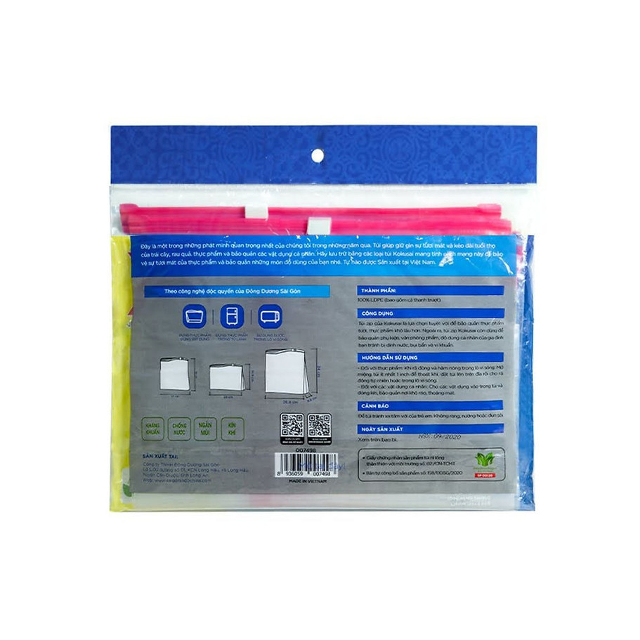 Túi zipper slider đa dụng 3 size Kokusai ( 15 túi/gói) - 007498
