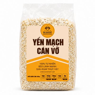 [SPH Sinhvien] Combo 3kg Yến mạch Cán Vỡ (Cán Nát) DK Harvest Nhập Khẩu Úc - Thơm Mới, Dễ Ăn, Thích hợp eatclean