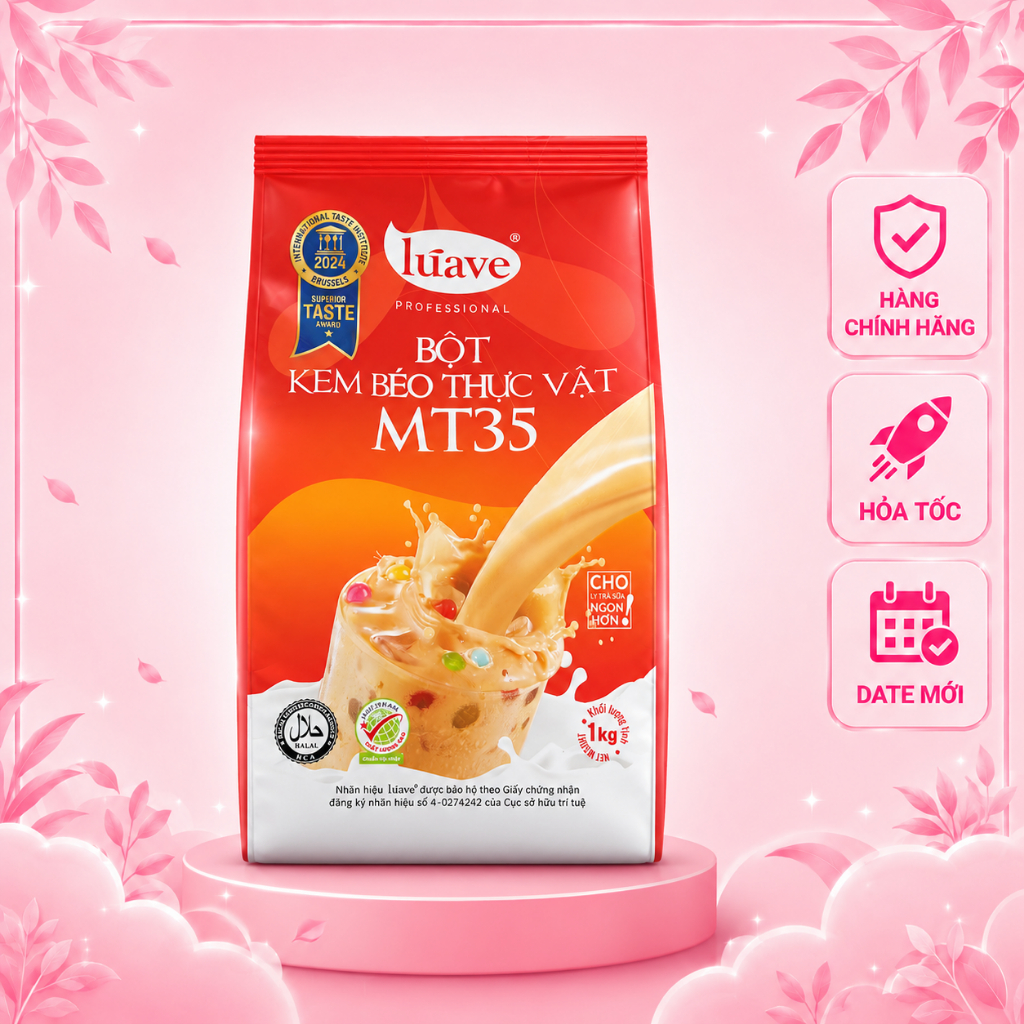 Bột Kem Béo MT35 Luave 1KG – Bột Kem Béo Pha Trà Sữa, Cà Phê, Cacao, Đồ Uống