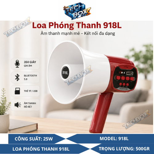 LOA PHÓNG THANH BLUETOOTH 918L 25W 1PIN-2PIN