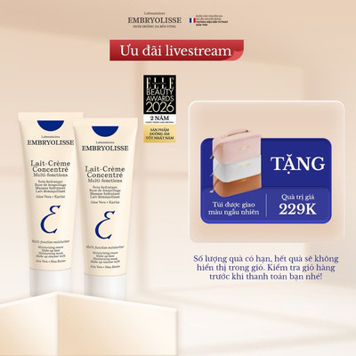 [Livestream X EMB] Combo 2 Kem Dưỡng Ẩm Phục Hồi Embryolisse Lait Creme Concentre 75ml