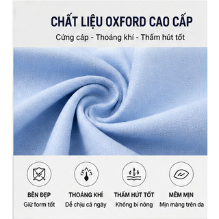 Áo Sơ Mi Nam Viền Tay Oxford Dài Tay Cao Cấp Phối Sọc Tay Form Trẻ Trung Thanh Lịch Đi Làm Đi Chơi Nhiều Màu