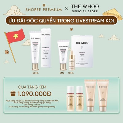 KOL x Whoo x Bộ Kem Chống Nắng Nâng Tone Whoo UV Ultimate Brightening Tone Up SPF50+/PA++++