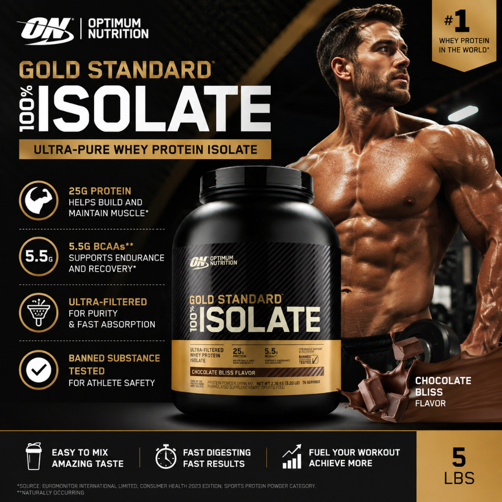 Optimum Nutrition Gold Standard Isolate Whey Protein 5Lb There Are 2 Flavors.