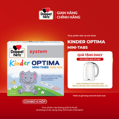 [BS] Combo 4 hộp thực phẩm bảo vệ sức khỏe Doppelherz Kinder Optima Mini-Tabs