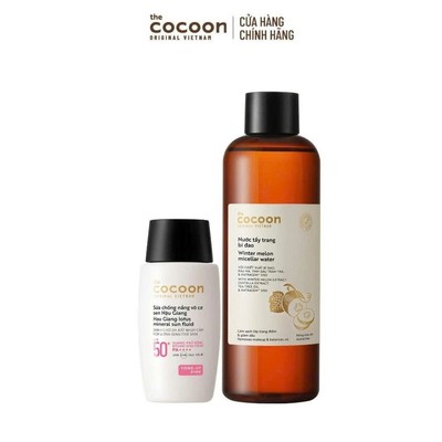 [SV] COMBO Sữa chống nắng sen (Tone up Pink) 50ml & Tẩy trang bí Cocoon 500ml