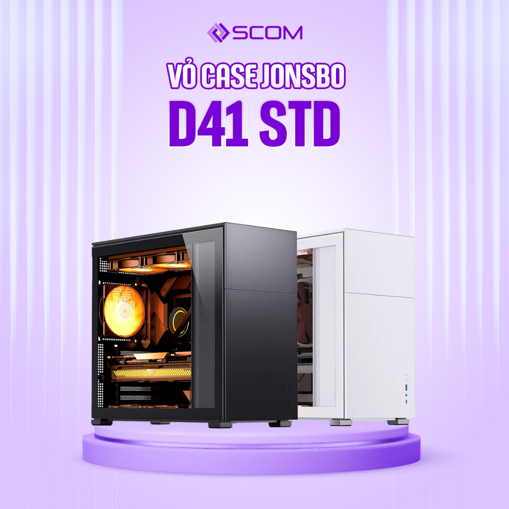 Vỏ Case PC Jonsbo D41 Case Máy Tính ATX Full Tower Mặt Kính Mặt Lưới Màn Hình Nhỏ Gọn