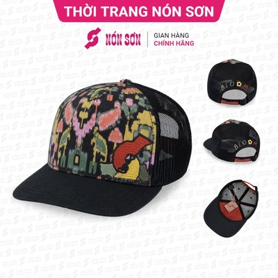 Mũ kết lưỡi trai nam nữ thời trang NÓN SƠN hoa văn ngẫu nhiên MC040-ĐN1HV1