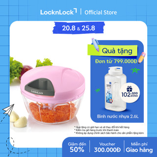 Dụng cụ băm rau củ quả lock&lock, size s, 400ml - màu pink - cks308pik