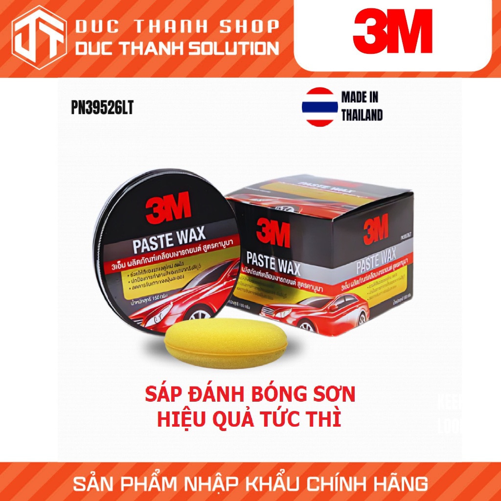 Sáp đánh bóng sơn cao cấp 3M PN39526LT Paste Wax 150g