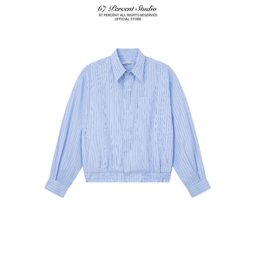 Áo Khoác Sơ Mi Sọc Xanh Thời Trang 67PERCENT/67% - SHIRT BLOUSON