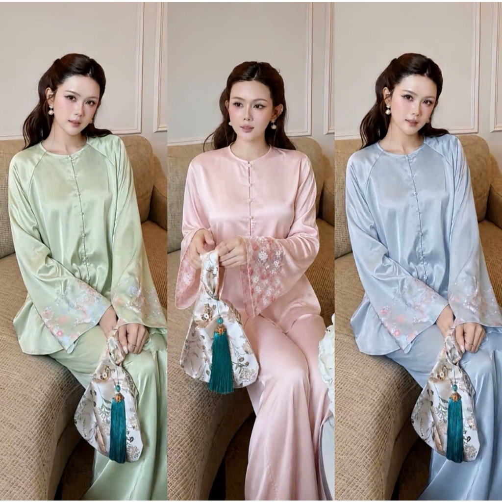 Set Đồ Lam Y105 – Đi Chùa Chất Lụa , Tay Áo Kim Sa - VÂN AKARA