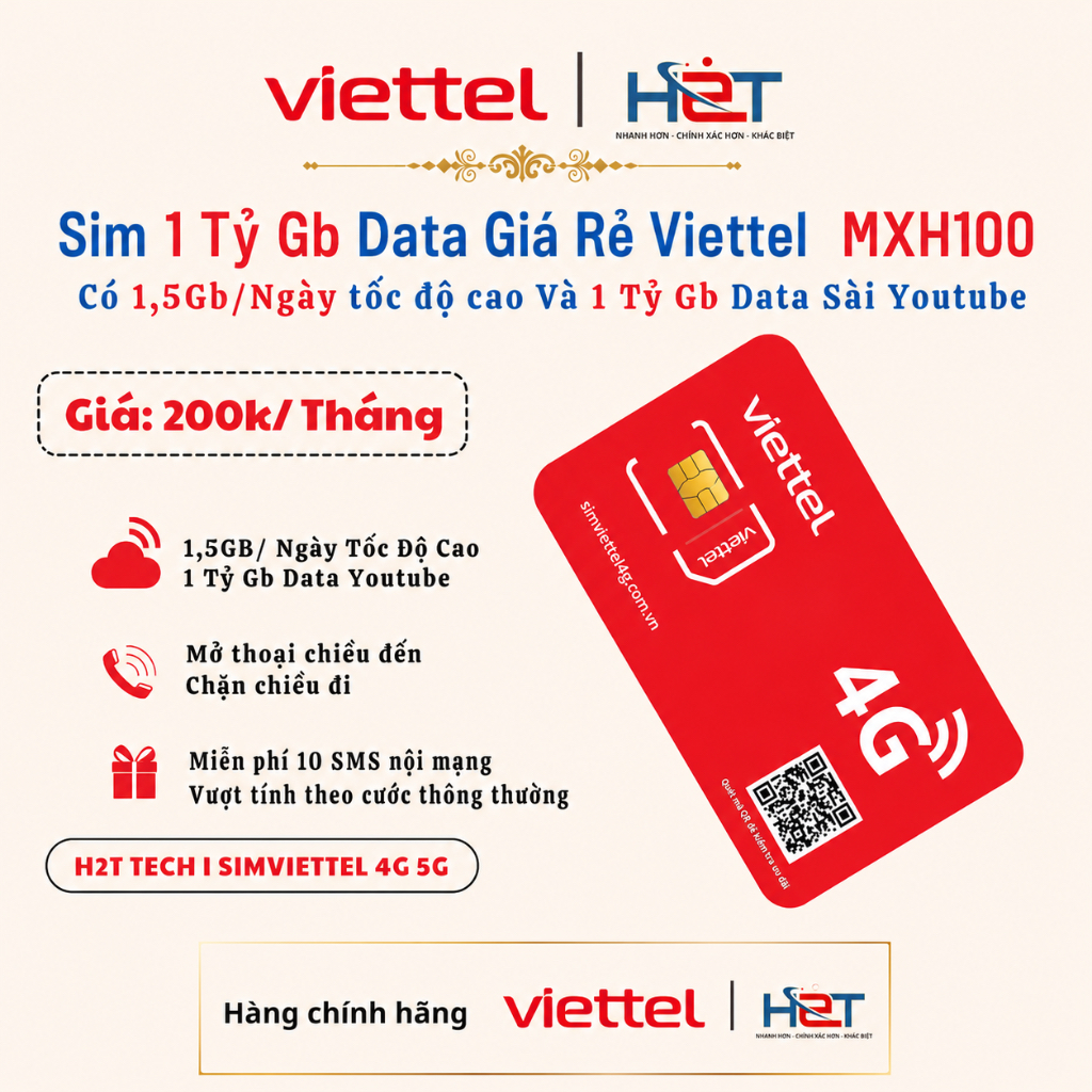 [MXH100] Sim Data 4G Viettel Tốc Độ Cao Miễn Phí Youtube Cho Màn Hình Ô Tô, iPad Máy Tính Bảng
