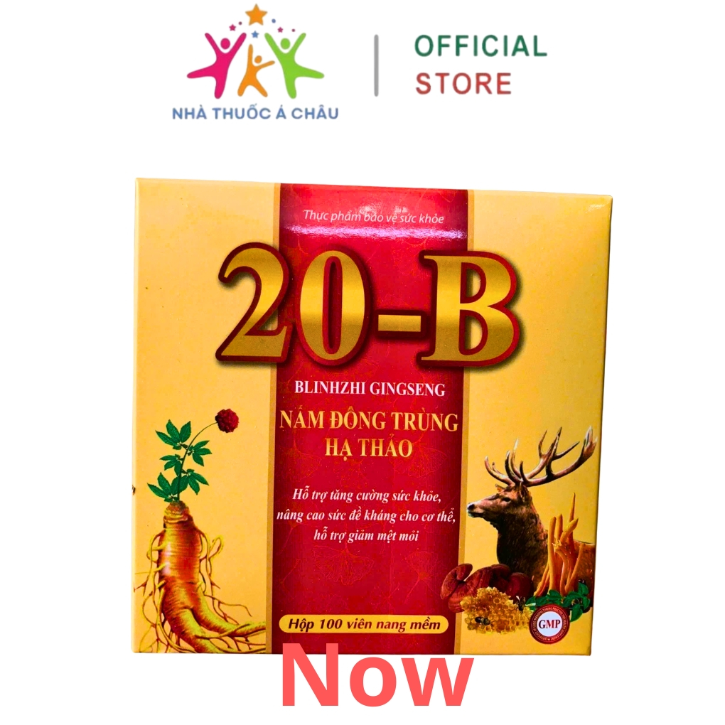 20B Blinhzhi Ginseng Nấm Đông Trùng Hạ Thảo Hỗ Trợ Tăng Sức Đề Kháng, Sức Khỏe - Hộp 100 Viên