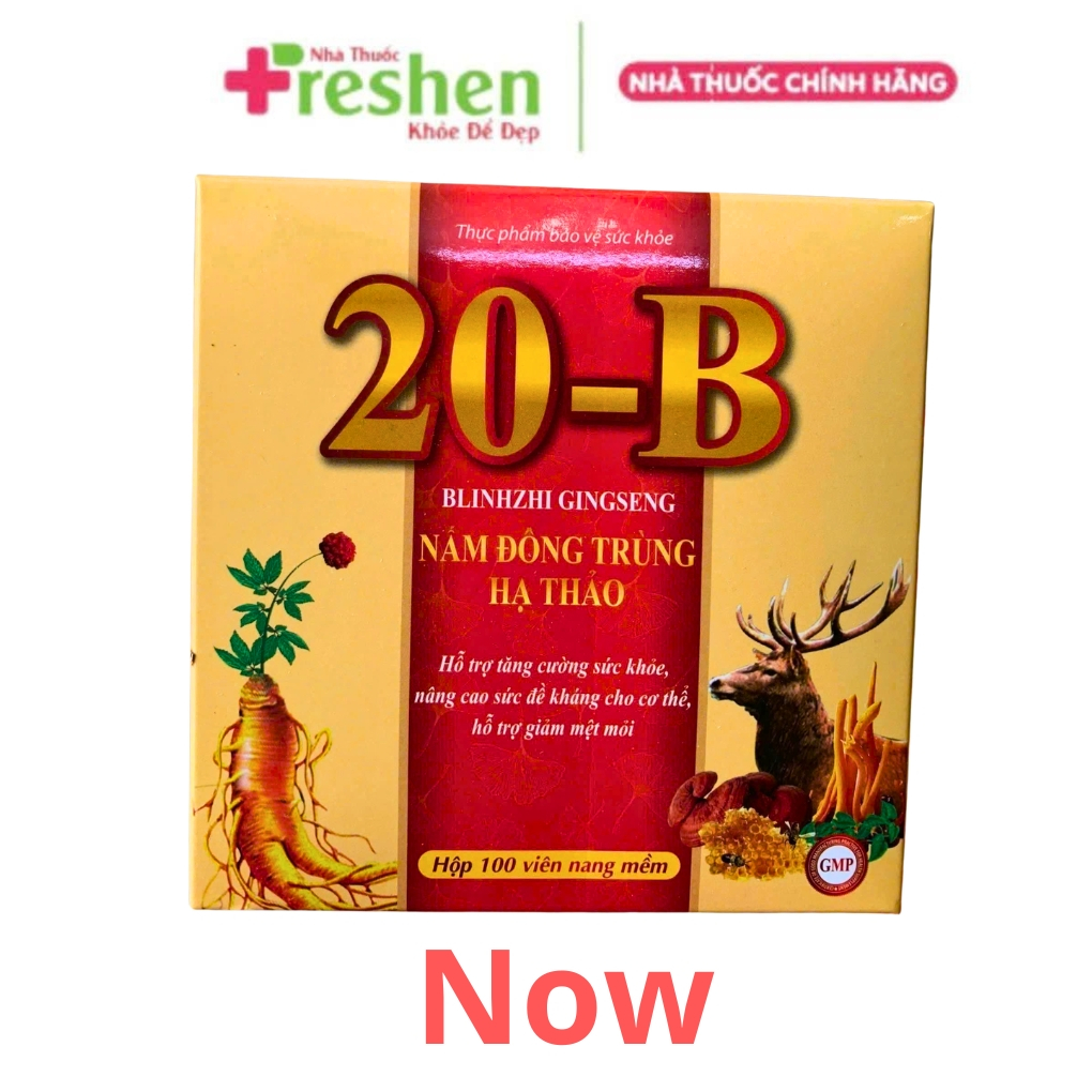 20B Blinhzhi Ginseng Hỗ Trợ Tăng Sức Đề Kháng, Giảm Mệt Mỏi - Hộp 100 Viên Nang Mềm