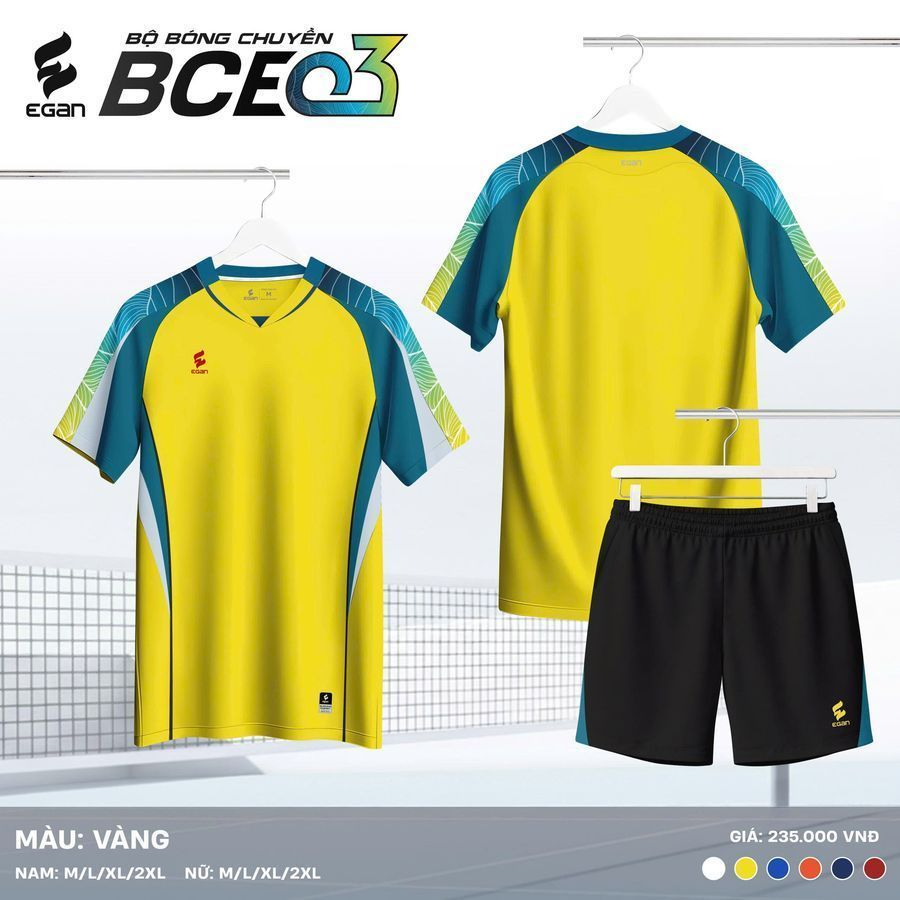 Quần Áo Bóng Chuyền Egan BCE03 Nam Nữ Thể Thao Tập Luyện Thi Đấu Nhanh Khô Thoáng Mát ADO SPORT