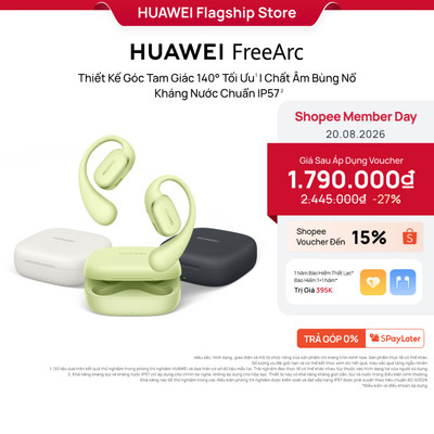 Tai Nghe HUAWEI FreeArc Thiết Kế Góc Tam Giác 140° Tối Ưu | Chất Âm Bùng Nổ | Kháng Nước Chuẩn IP57
