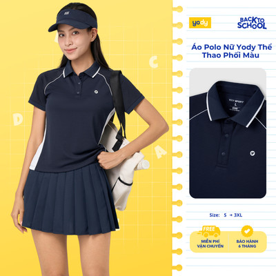 [BST POLO CHẠM THU] Áo Polo Nữ Yody Thể Thao Phối Màu kiểu dáng thể thao mềm mại thoáng khí thấm hút WAPO26A031