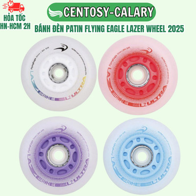 Bánh Đèn Giày Patin Flying Eagle Lazer Wheel 2025 Chính Hãng - Phát Sáng Khi Trượt, Độ Bền Cao, Nhiều Kích Thước