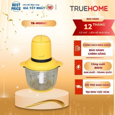 TB-M30MC Máy Xay Thịt Đa Năng Truehome – 300W, Cối Thủy Tinh 2 Lít, Lưỡi Dao Inox, An Toàn TB-M30MC
