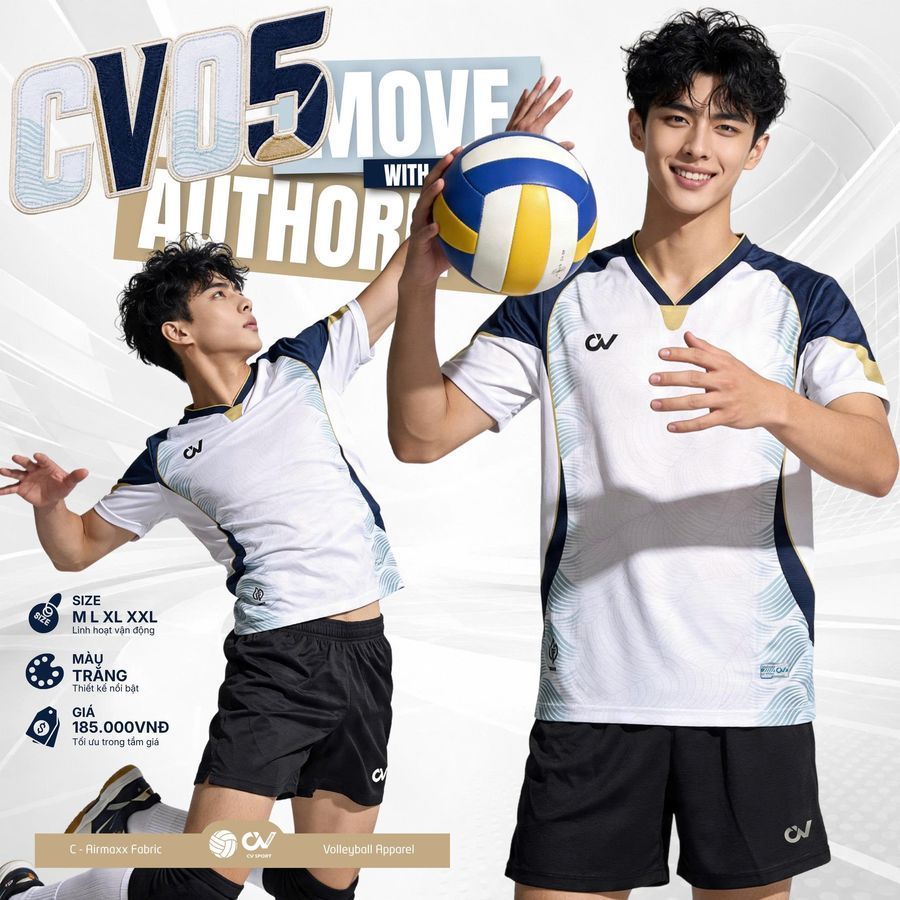 Quần Áo Bóng Chuyền Nam CV05 Thể Thao Tập Luyện Thi Đấu Co Giãn Nhanh Khô ADO SPORT