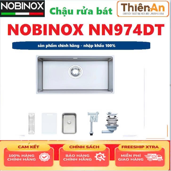 CHẬU RỬA BÁT 1 HỐ NOBINOX ROSA NN974DT