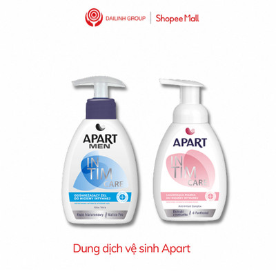 Dung Dịch Vệ Sinh Nam, Nữ  APART 300ml – Khử Mùi, Sạch Sâu, Thoáng Mát, Giữ Vệ Sinh Cá Nhân Nam Giới