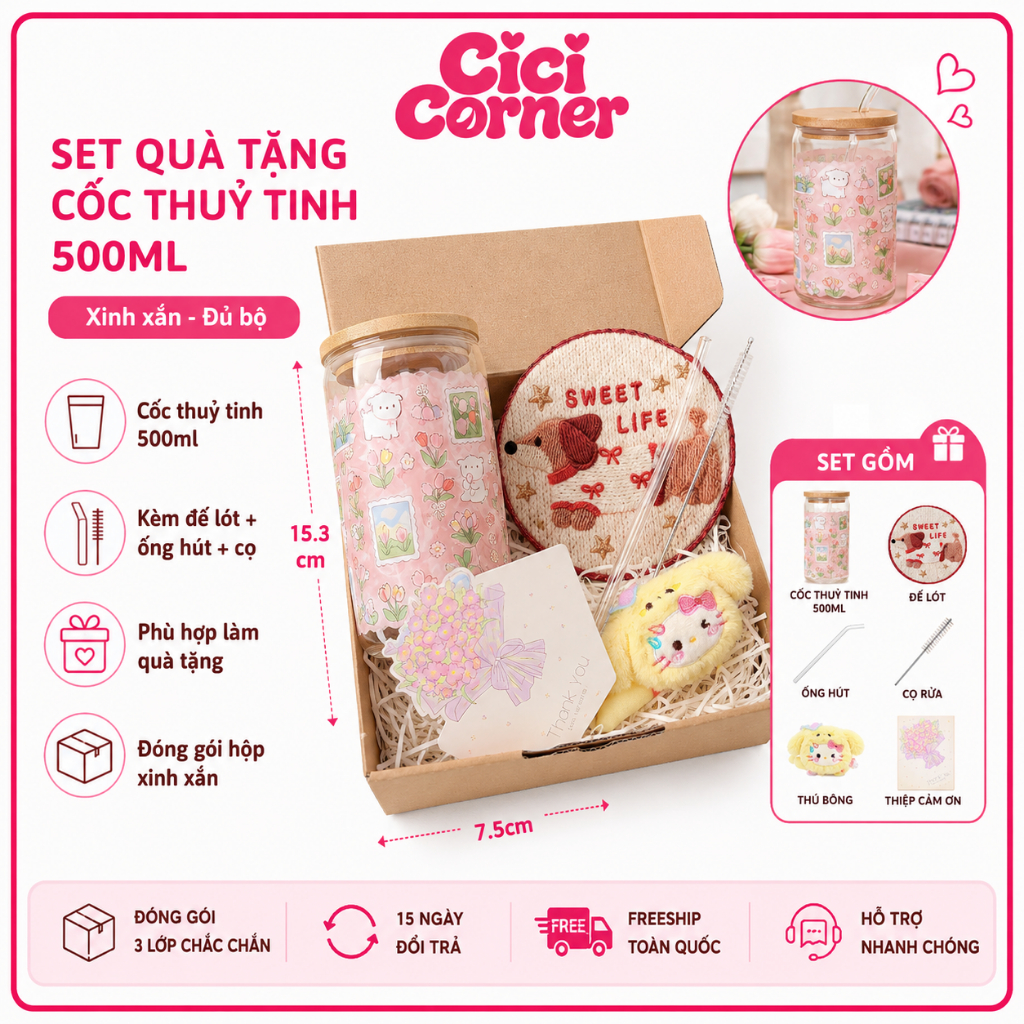 Set quà tặng giftbox sinh nhật, valentine, tặng người yêu, đồng nghiệp, quà kỉ niệm CiCi Corner