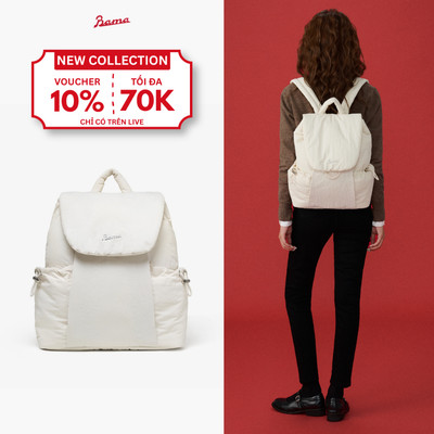 Balo Chần Bông Nam Nữ BAMA Mellow Backpack Cặp Đi Học Đi Làm Nhiều Ngăn Đựng Laptop 13 14 inch
