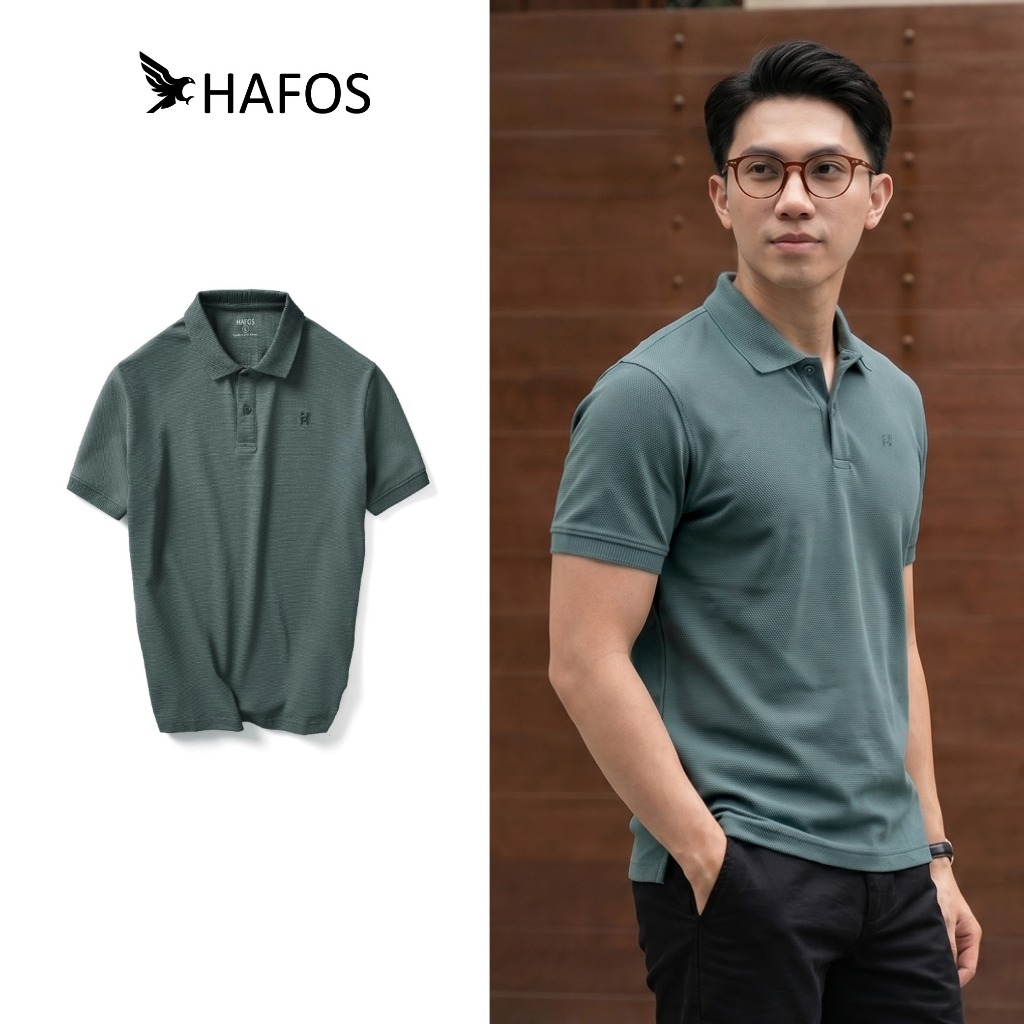 [ MUA 2 TẶNG 1 ] Áo polo nam HAFOS DAILY Polo Nam Trơn polo vải cá sấu nam, áo polo nam trắng, polo 