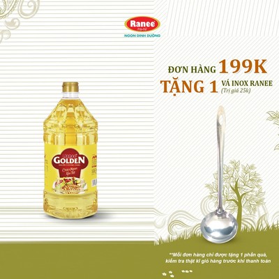 {Đơn 199k tặng vá inox } Dầu ăn Ranee Golden 2 lít