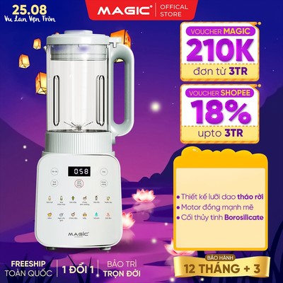 Máy làm sữa hạt Magic A-103 - Cối Thủy Tinh 1.75L – Lưỡi 8 Cánh Tháo Rời – Giữ Ấm, Tự Vệ Sinh