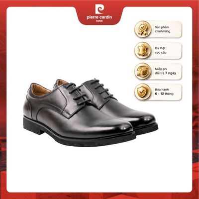 [New] Giày tây có dây Derby Pierre Cardin, thiết kế tinh tế, sang trọng, chất liệu da bò cao cấp, đế cao su đúc - mã 387