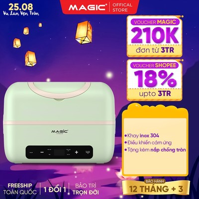 Hộp Cơm Cắm Điện Magic A-003, Hâm Nóng Thức Ăn, Chín Thức Ăn, 2 Ngăn Inox 304, Làm Nóng Nhanh 250W